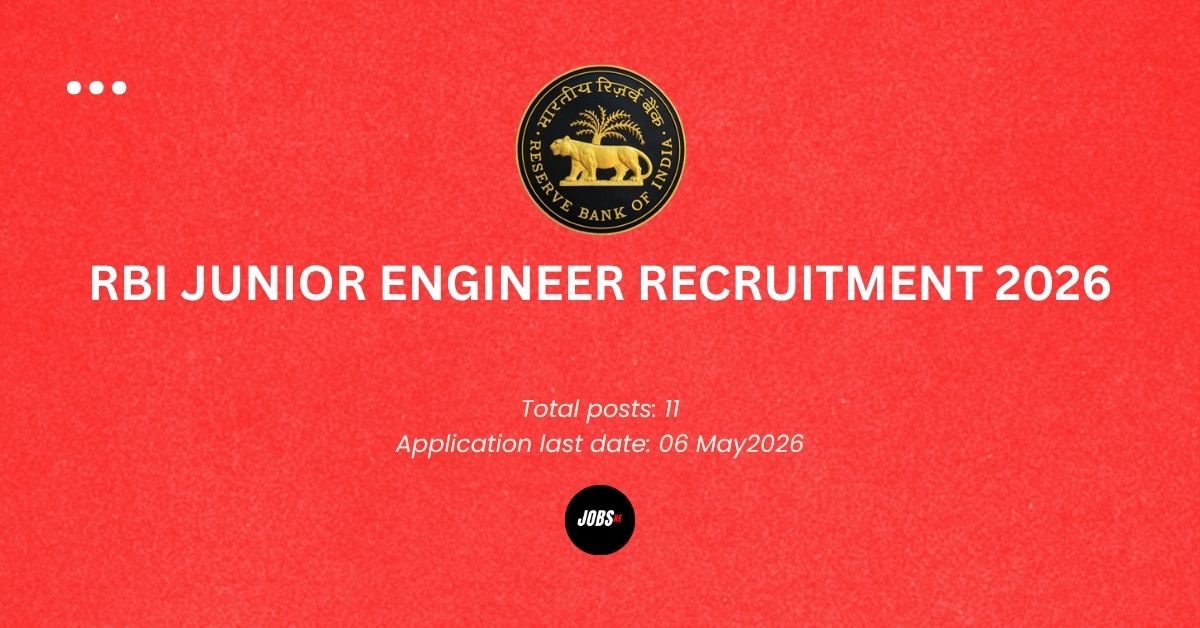 RBI Junior Engineer Recruitment 2026