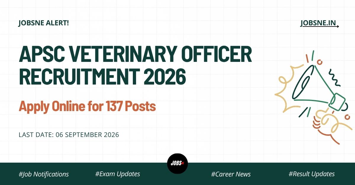 APSC Veterinary Officer Recruitment 2026